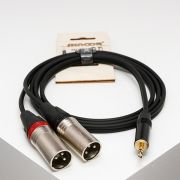 MJ2XM-1m Y-кабель 3,5мм миниджек - 2 XLRm, 1м