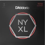  NYXL1052-3P Струны для электрогитары, 3 комплекта, никелированные, Light T/Heavy B, 10-52