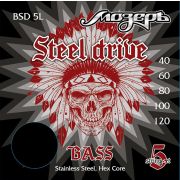  BSD-5L Steel Drive Комплект струн для 5-струнной бас-гитары, сталь, 40-120