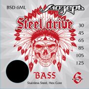  BSD-6ML Steel Drive Комплект струн для 6-струнной бас-гитары, сталь, 30-125