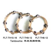 FLT-TH9-12 Тамбурин с кожей с 12 бубенцами 