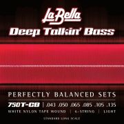  750T-CB Deep Talkin' Bass Комплект струн для 6-струнной бас-гитары, белый нейлон, 43-135