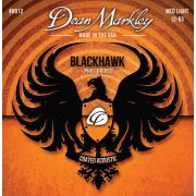  DM8012 Blackhawk Pure Bronze Комплект струн для акустической гитары,с покрытием, 12-53