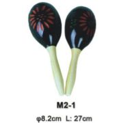 M2-1 Деревянные маракасы на ручке, диаметр 8.2cм, длина 27см. 