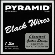  C342200 Black Wires Комплект струн для классической гитары, черные, медь