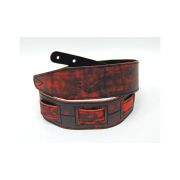  FL60022L21L Leather 21 Ремень для гитары, кожаный, огонь
