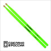  7KLHBGN5B 5B Барабанные палочки, граб, флуоресцентные ярко-зеленые