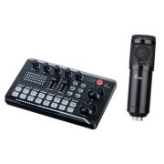 F998+BM800 Набор для стрима, конференций, студийный (микрофон, звуковая карта), 16 бит/44 кГц
