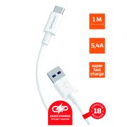  00-00022778 Кабель GP12T USB (m)-Type-C (m) 1.0м 5.4A, белый