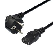  00-00027328 Кабель питания евровилка CEE 7/7-C13 (f) 3.0м, ПВХ 0.75мм, черный