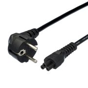  00-00024056 Кабель питания евровилка CEE 7/7-IEC 320 C5 1.8м ПВХ, 0.75мм, черный