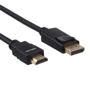  00-00027493 Кабель DisplayPort (m)-HDMI (m) 1.8м ПВХ ver.2.0, черный