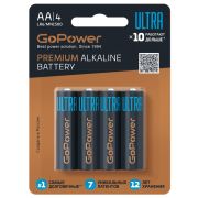  00-00026394 Ultra Элемент питания LR6 AA Alkaline 1.5В, 4шт