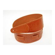  FL660287L11 Leather 11 Ремень для гитары, кожаный, мандарин, тиснение рептилия
